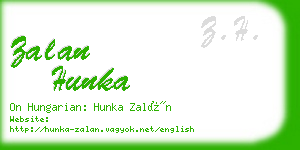 zalan hunka business card